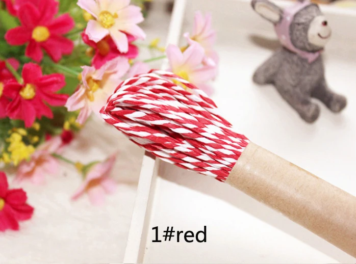 1 red Скрученная бумажная рафия, ремесло, вечерние, подарок, оберточная бечевка, веревка, лента, нитки, скрапбукинги, приглашение, цветок, сделай сам, украшение Wh - Цвет: 1 red