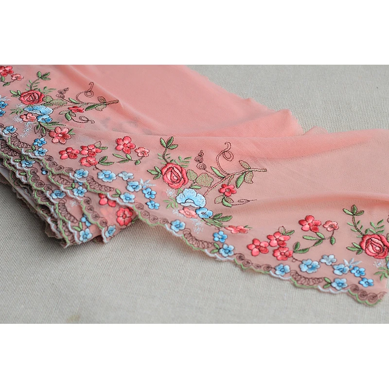 Изысканная коричная кружевная ткань качественная лента для рукоделия и шитья