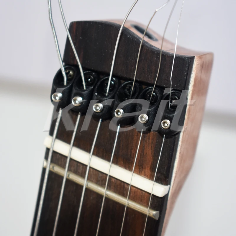 Безголовая гитара ebony fanned fret электрическая гитара ash body Camphor Burl Топ вверх вниз тремоло