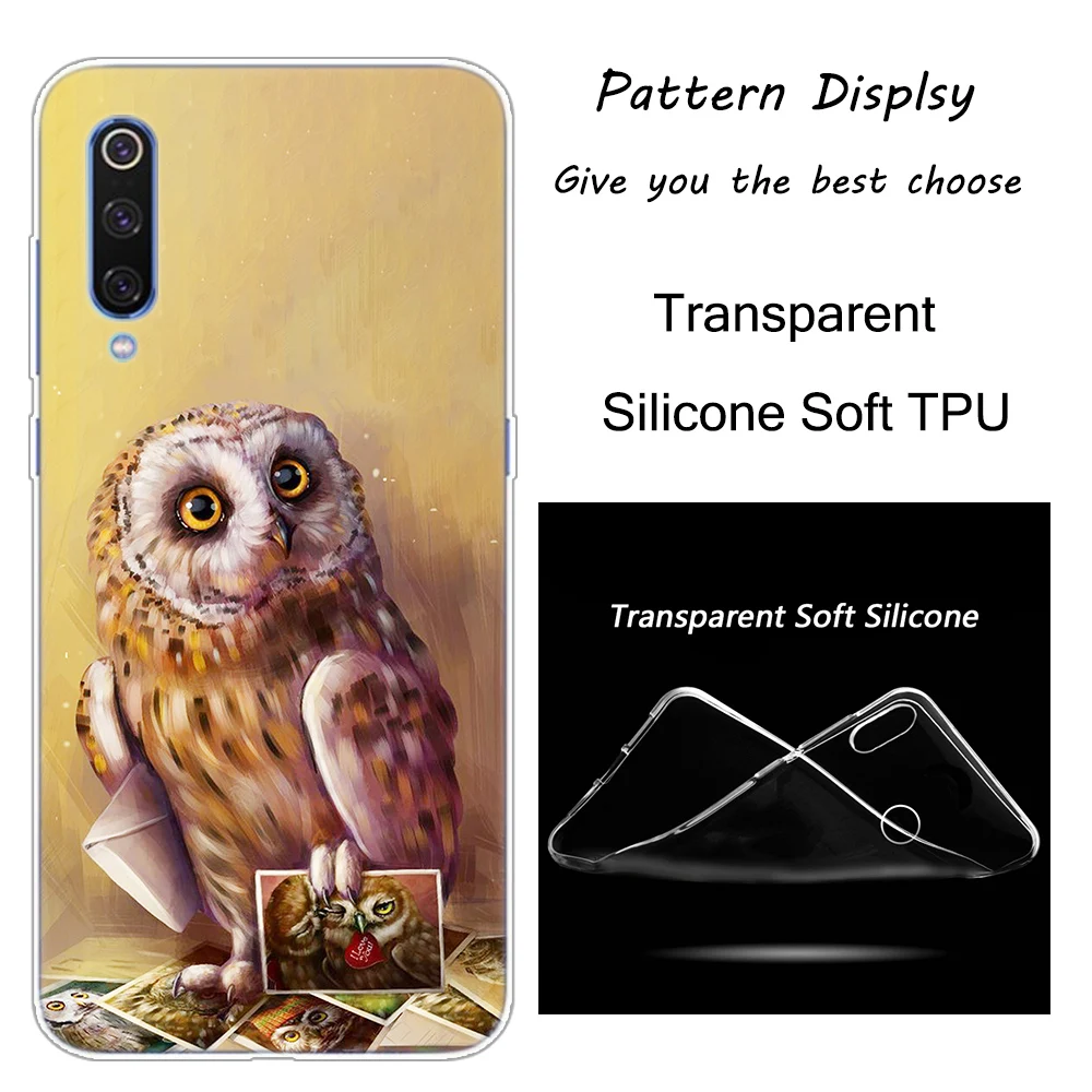 Лидер продаж с милой совой силиконовый чехол для Xiaomi Pocophone F1 9T 9 9SE 8 A2 Lite A1 A2 Mix3 Redmi K20 7A Note 4 4X5 6 7 Pro S2 крышка