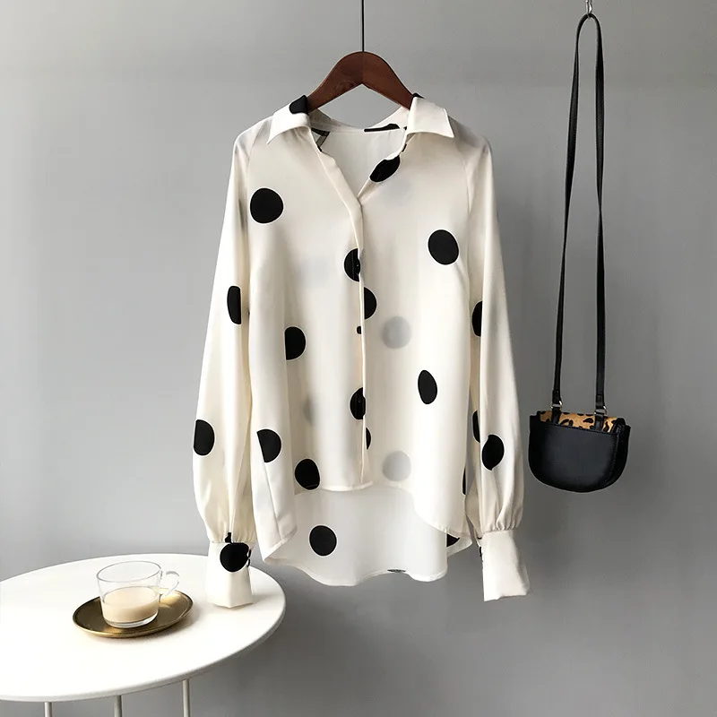 Mooirue сезон: весна-лето женские Boyfriend Blusas восстановление горошек шифоновая длинная клетчатая рубашка в полоску Feminino желтый фиолетовый кардиган