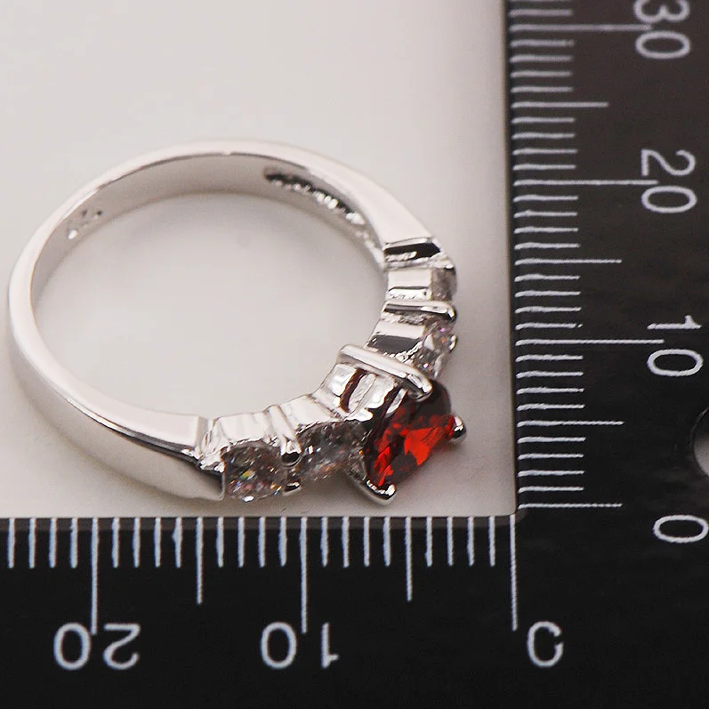 Кольцо из серебра 925 пробы с гранатом размеры 5 6 7 8 9 F667|jewelry for sale wholesale|jewelry hematitejewelry
