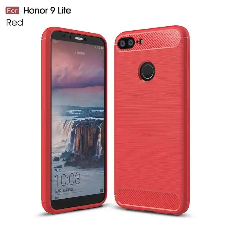 Модный противоударный мягкий силиконовый чехол Mokoemi 5,6" для huawei Honor 9 Lite, чехол для huawei Honor 9 Lite, чехол для телефона - Цвет: Red
