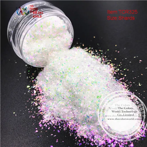 TCR325 Shards 200g TCT-052, Рождественская, Снежная серия, 12 видов, белый цвет, глайтер, блестки для украшения ногтей, краска для тела, сделай сам, украшение - Цвет: TCR325 Shards 200g