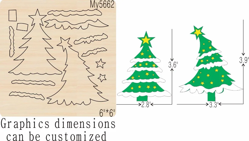 

Christmas tree -1 Child wooden mold & Wooden dies for scrapbooking, fit MY machine