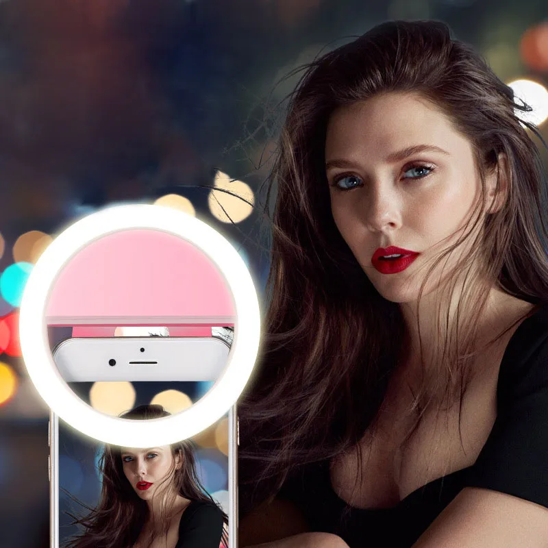 Светодиодная селфи кольцевая лампа для iPhone любой портативной ночной вспышки
