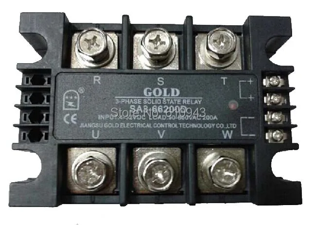 Трехфазное твердотельное реле SA366200D ssr трехфазное 200 А 90 660 В переменного тока|three