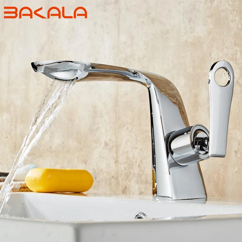 Новое поступление белый и золотой кран для ванной комнаты горячей холодной воды