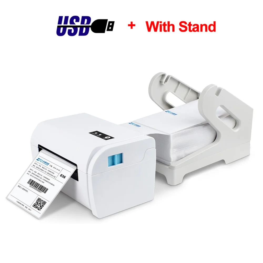 USB With Stand Тепловой штрих-код этикетки bluetooth принтер стикер термопринтер машина Принтер использовать для Ebay Amazon shopee - Цвет: USB With Stand