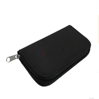 sd mmc cf memory card carrying case bag holder 20 slots black