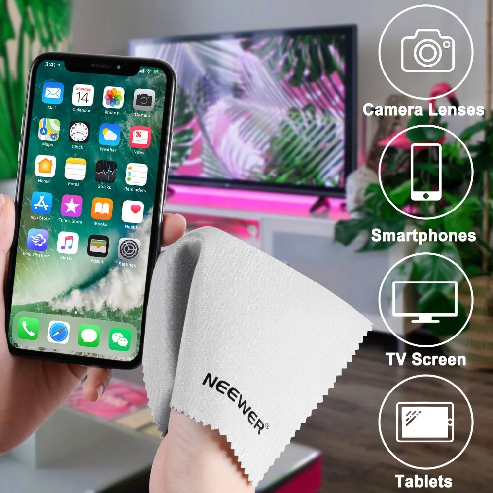 Салфетка для очистки камеры Neewer ЖК экрана объектива очков планшетов смартфонов