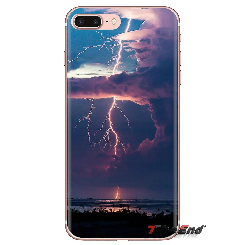 Мягкий чехол для Huawei Nova 2 3 2i 3i Y6 Y7 Y9 Prime Pro GR3 GR5 2017 2018 2019 Y5II Y6II Lightning storm illuminates Nature |