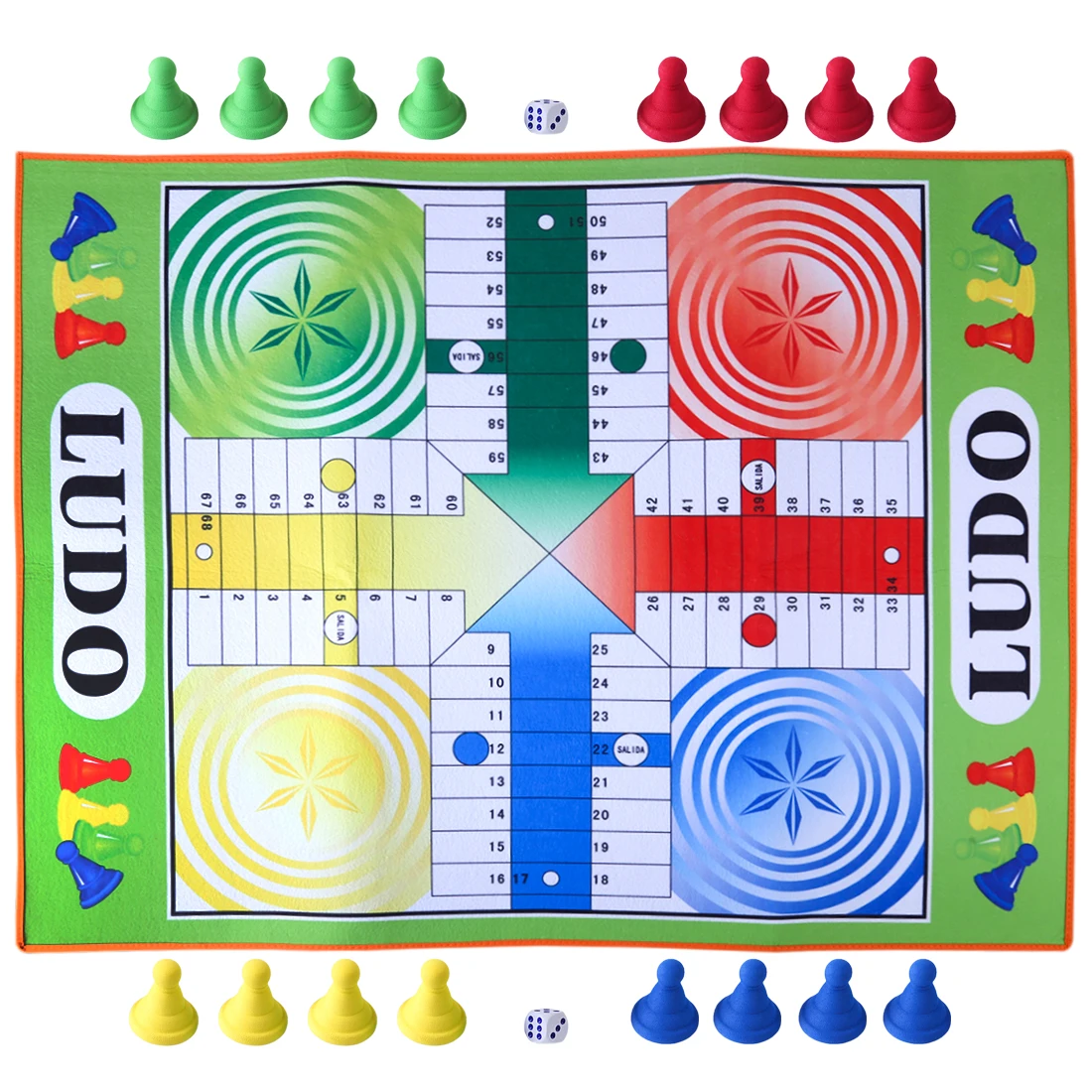 1 kit 92*70 см гигантская испанская Летающая шахматная игра Людо игровой коврик для детей для путешествий Шахматная настольная игра поддержка Семейные развлекательные наборы - Цвет: 1 kit