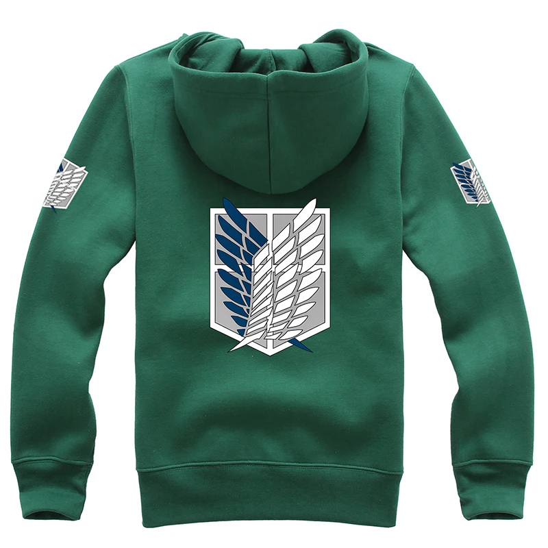

Anime Shingeki No Kyojin Attack On Titan Cosplay Costume Anime Jacket Scratched Velvet Casual Hoodies Sweatshirt For Unisex