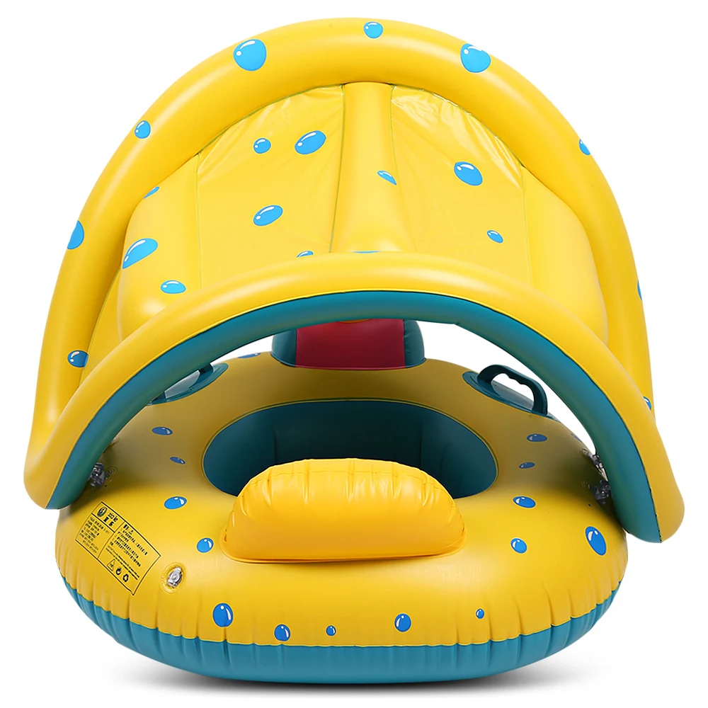 Надувное детское плавающее сиденье лодка с навесом кольцо для плавания поплавок
