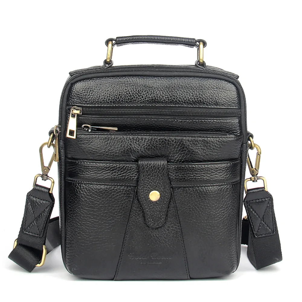 

100% Genuine Leather Men Handbag Messenger Business Tote Male Cross Body Bags Natural Skin Cowhide Briefcase Shoulder Bag