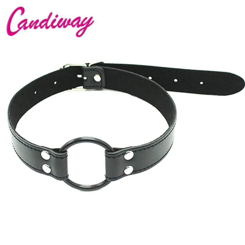 Candiway O Ring глубокая кляп для горла искусственная кожа пероральной фиксации рта