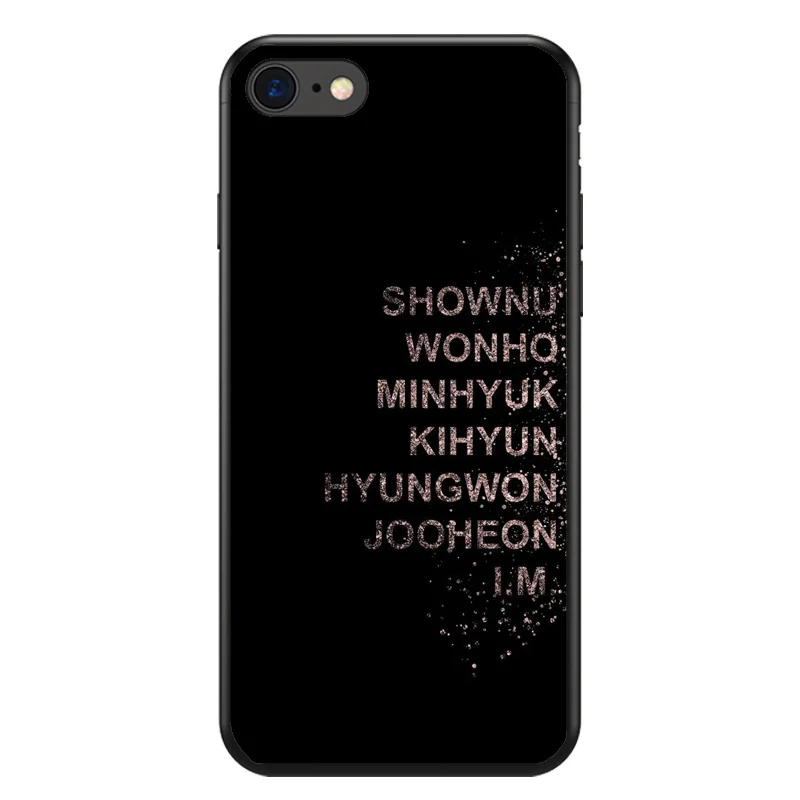 Monsta X KPOP группа мальчиков дизайн мягкий силиконовый черный чехол для телефона iphone