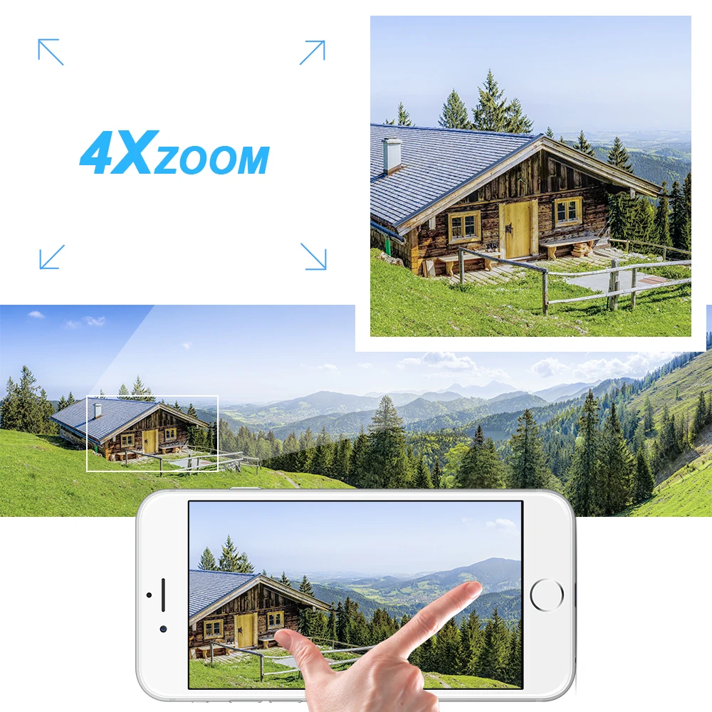 Беспроводная купольная IP камера VStarcam PTZ уличная видеонаблюдения 1080P HD 4X сетевая с