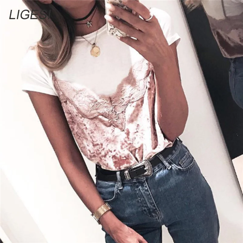 Женский бархатный укороченный топ без рукавов с глубоким V образным вырезом|party