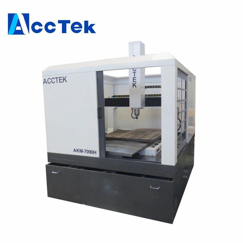 Китай AccTek полностью закрытый дизайн CNC обрабатывающий центр прецизионный производитель металлических форм фрезерный станок с ЧПУ 6060 7090
