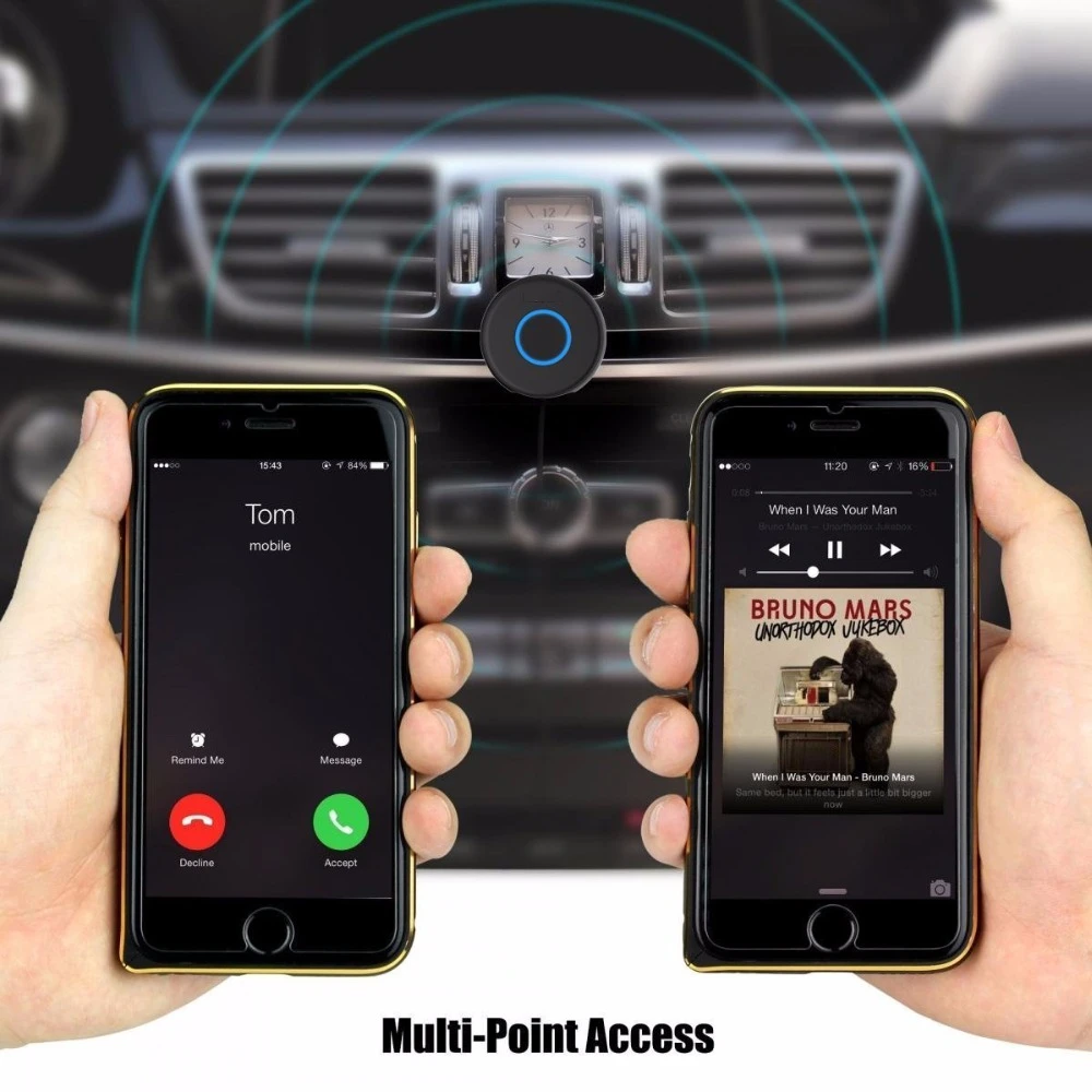 Портативный музыкальный ресивер Bluetooth 4 1 CSR8635 беспроводной стерео гарнитура Aux 3 5