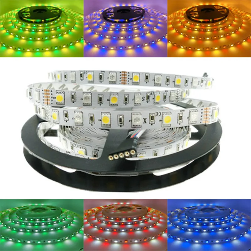 

5050 LED Strip RGBW DC12V Led Flexible Light RGB+White / Warm White colorful strip lights,5m 300LEDs 60Leds/m,5m/lot