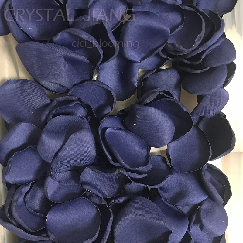 

Navy Blue Flower Petals Table Decor Girl Rose Petal Bridal Shower Decor