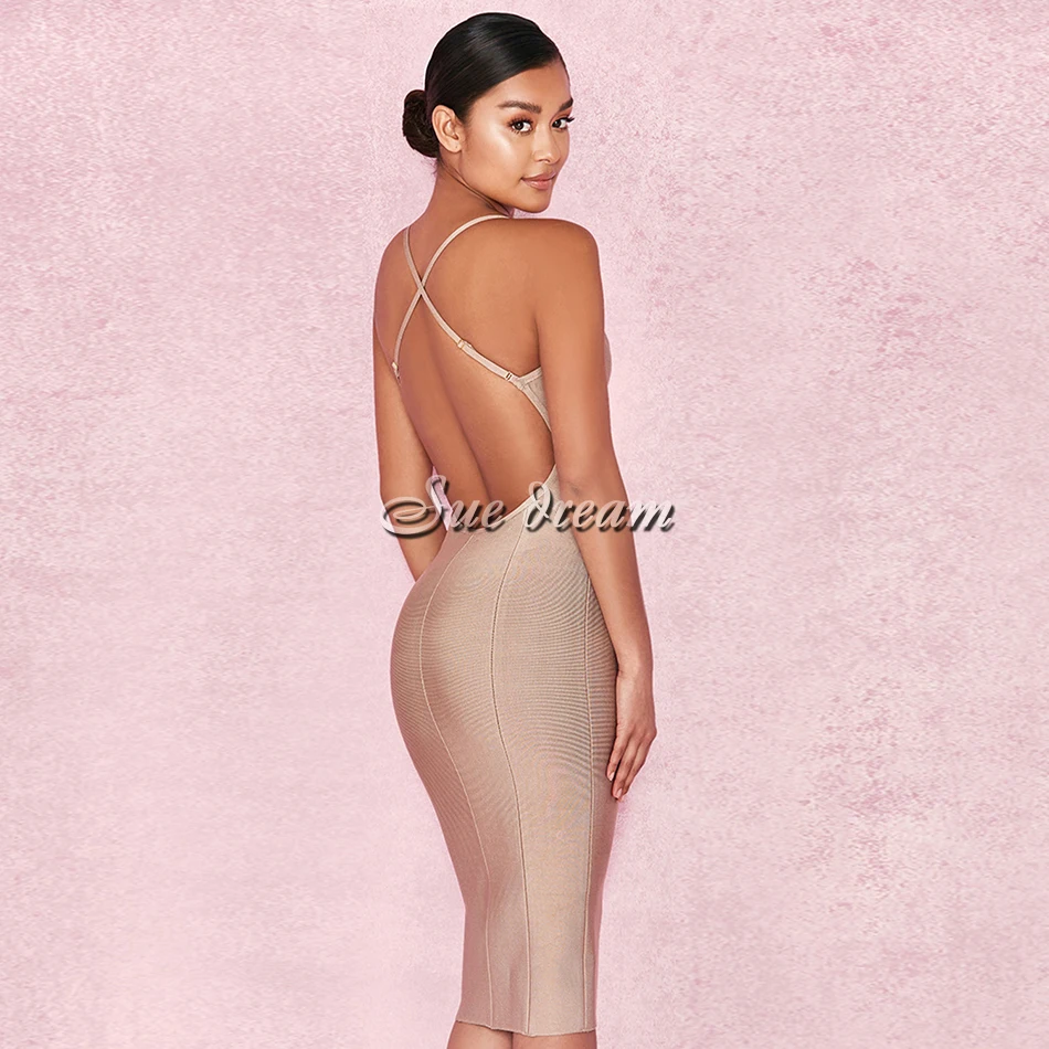 2018 летние новые женские без рукавов с квадратным вырезом Бандажное платье