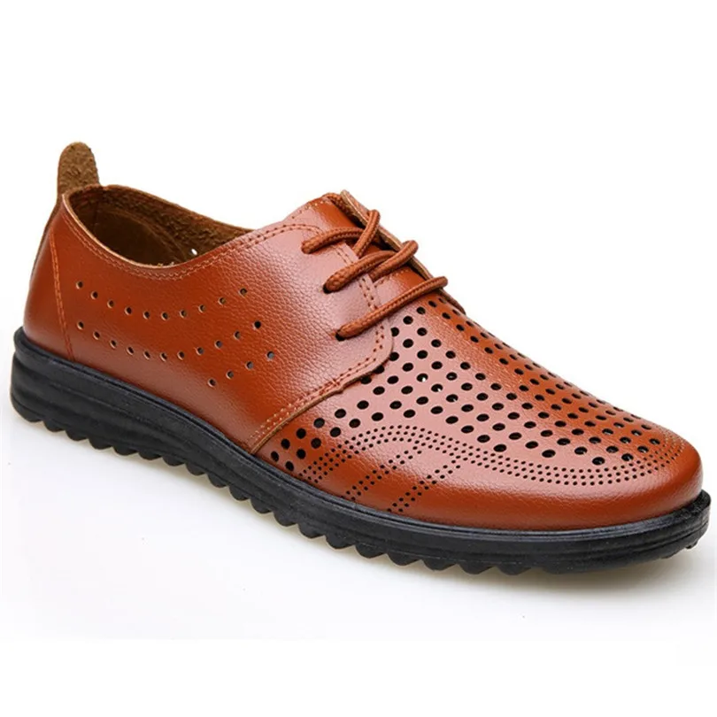 LIN KING Spring Autumn Men Loafers Moccasins Shoes Pu Leather Slip On Lazy Casual Breathable Male Hollow Out Flats | Обувь