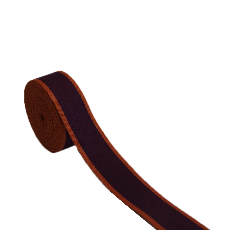 High Quality Polyester 2 Inch Wide 2MM Thickness For Brand Bag Strap Webbing Purple/Orange Color Sale |