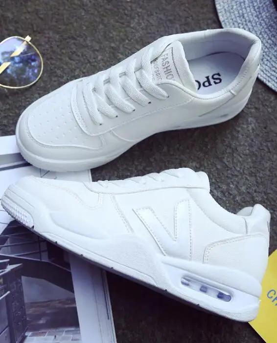Бесплатная доставка 2019 Zapatos blancos Plataforma de primavera повседневные antideslizante para mujer cuero la