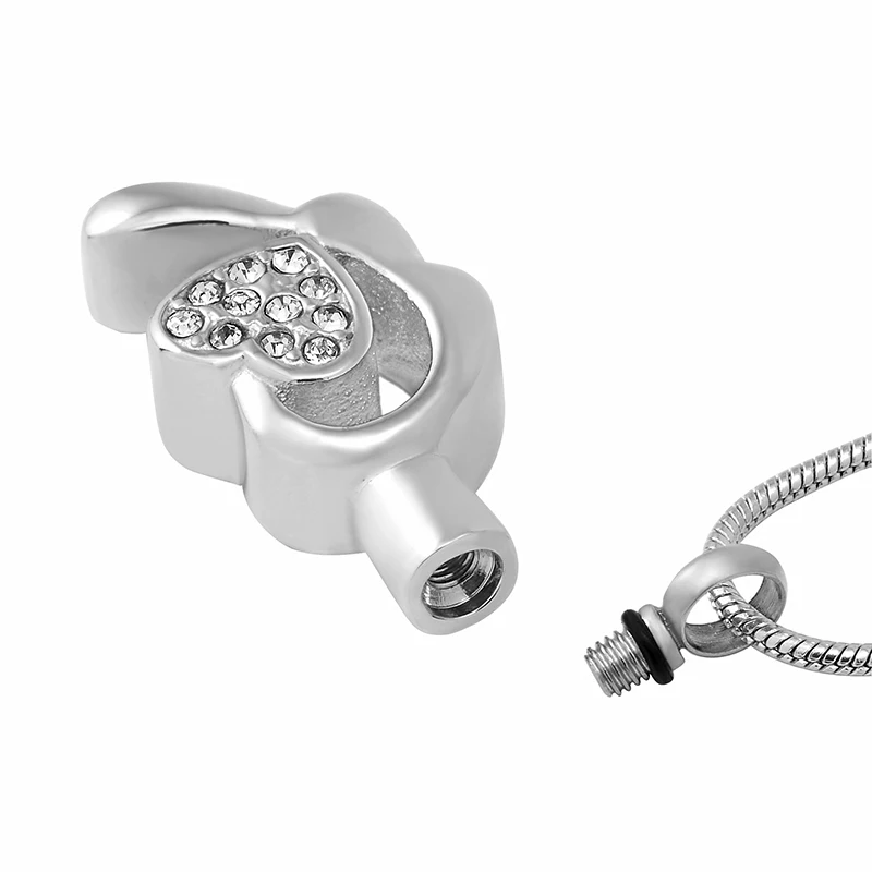 IJD9685 хрустальные маленькие урны для сохранения кремации в форме сердца с перьями