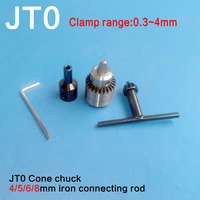 watchmakers electric drill chuck 0 3 4mm jt0 mini drill chuck key kit with 4mm5mm6mm8mm motor shaft coupler rod