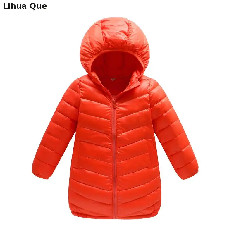 Детская зимняя куртка 2017 года для девочек Модная легкая зимнее пальто теплое