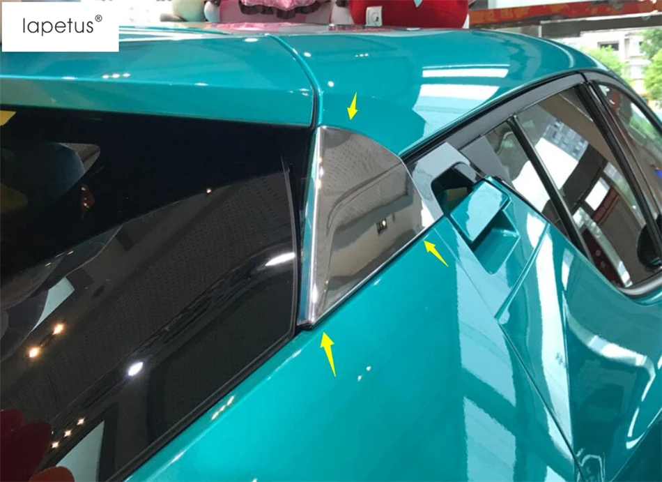 Lapetus аксессуары для Toyota C-HR ЧР задние Треугольники окна крыло спойлера Панель молдинг крышка комплект отделка