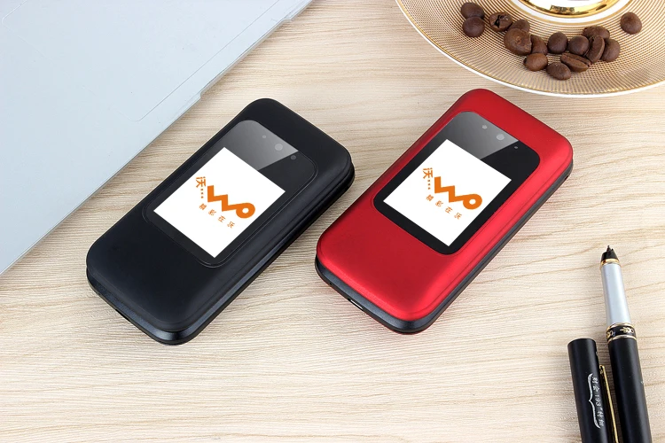 Unlock 3G WCDMA Flip Senior Feature Mobile Phone Dual Display SOS Quick Call DV Large Russian Key Simply Working For Old People