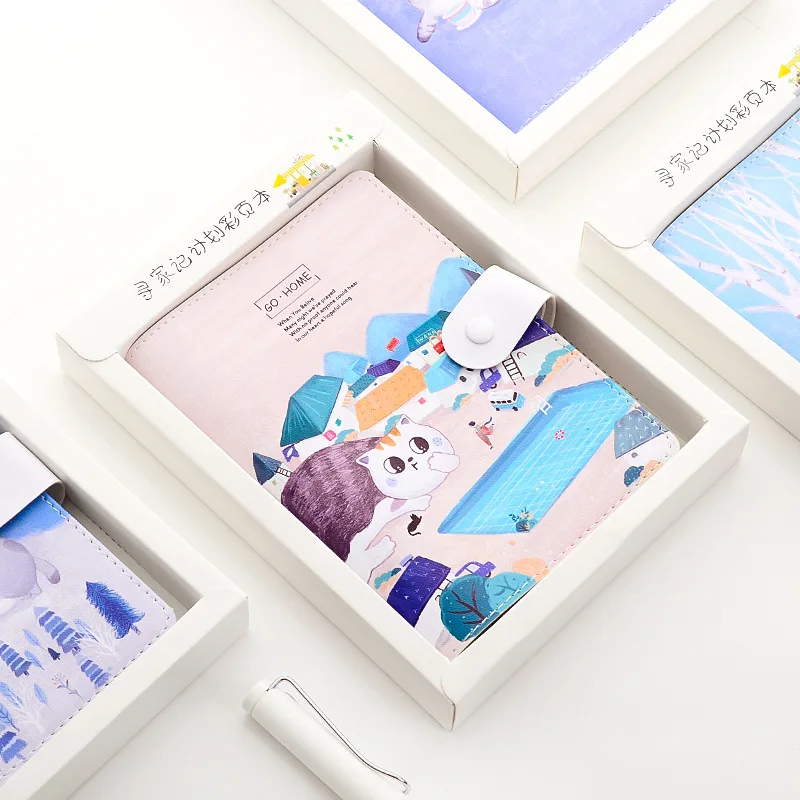 GO дом милый мультфильм блокнот с кошкой кожа Расписание Книга записная книжка