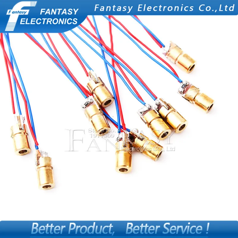 100 шт. 5 в 650нм МВт лазерный модуль с красной точкой Красный прицел красный диод