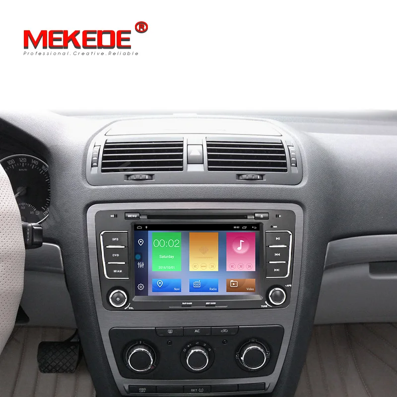 MEKEDE Android9.1 2 Гб ОЗУ два DIN 4 ядра автомобильный DVD для SKODA Octavia 2009-2013 Octavia2 Octavia A5 радио Bluetooth DAB