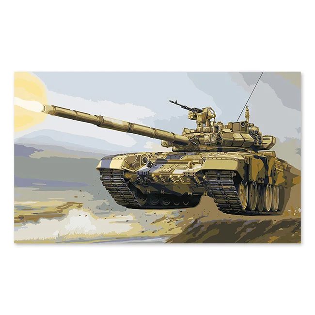 Картина маслом истребитель Танк война картина по номерам Рисование краской