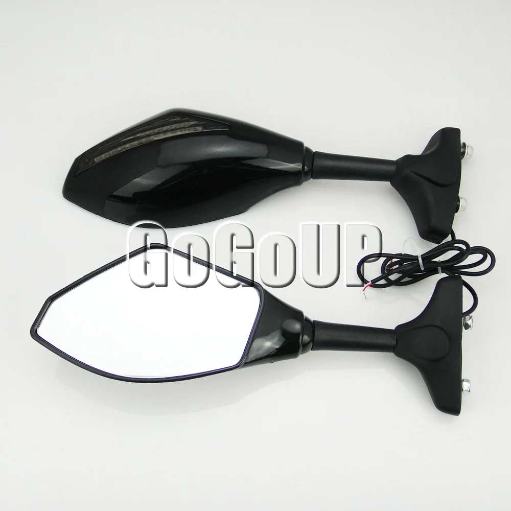 Мотоциклетные зеркала заднего вида со светодиодными указателями поворота для