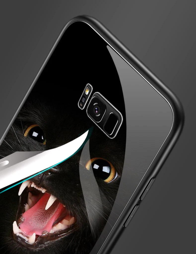 Индивидуальные фото закаленное стекло Чехлы для Samsung Galaxy S8 S9 Plus Note 8 чехол