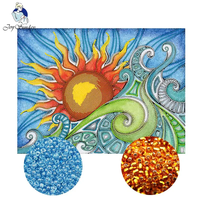 JOY SUNDAY DIY Вышивка бисером, вышивка иглой мультфильм, высокоточная печать мультфильм шаблон крестиком 9