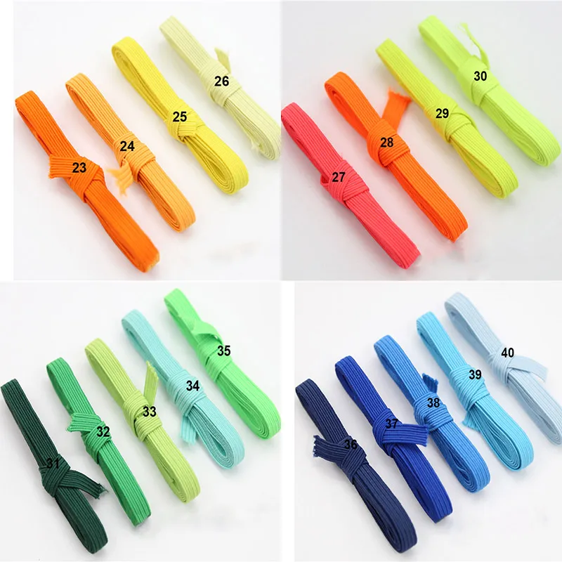 Цветная эластичная тканая лента 15 метров в партии 6 мм для шитья или подделки