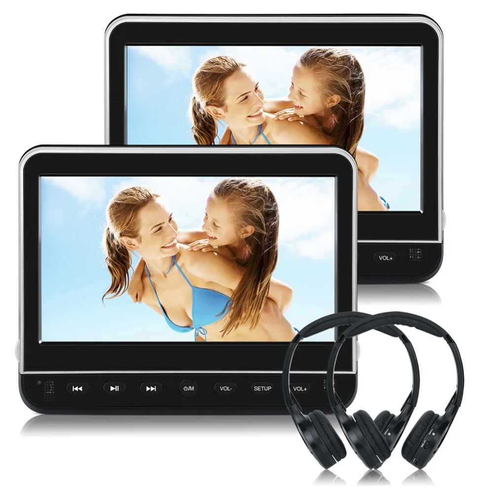 Оптовая продажа 2 шт./лот 10 1 ''Автомобильный подголовник dvd плеер USB/SD/HDMI/FM HD