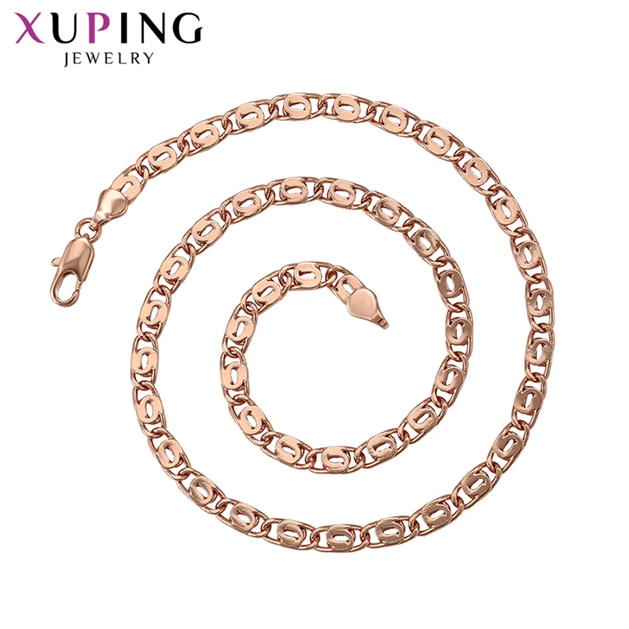 Xuping ожерелье без камня для женщин покрытое розовым золотом модное Экологичное