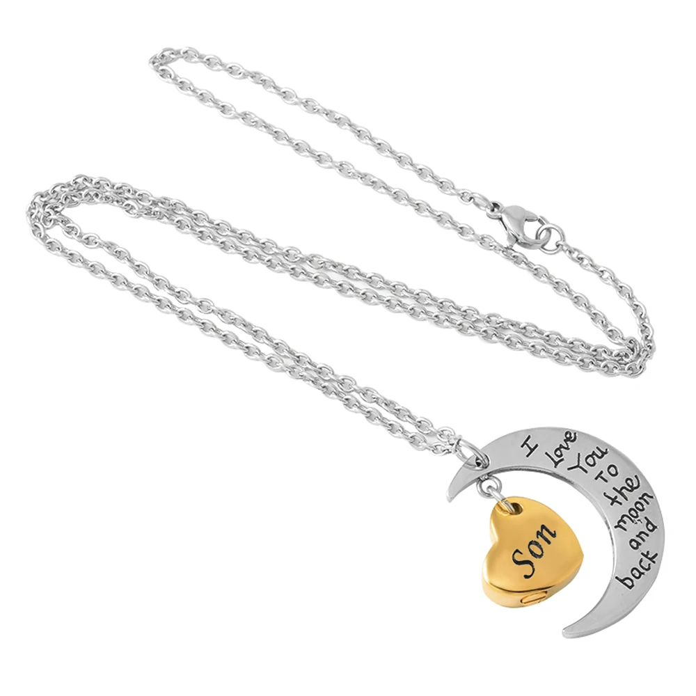 MJD9468 I Love You To The Moon and Back Son Urn Подвеска Ожерелье кремация ювелирные изделия |
