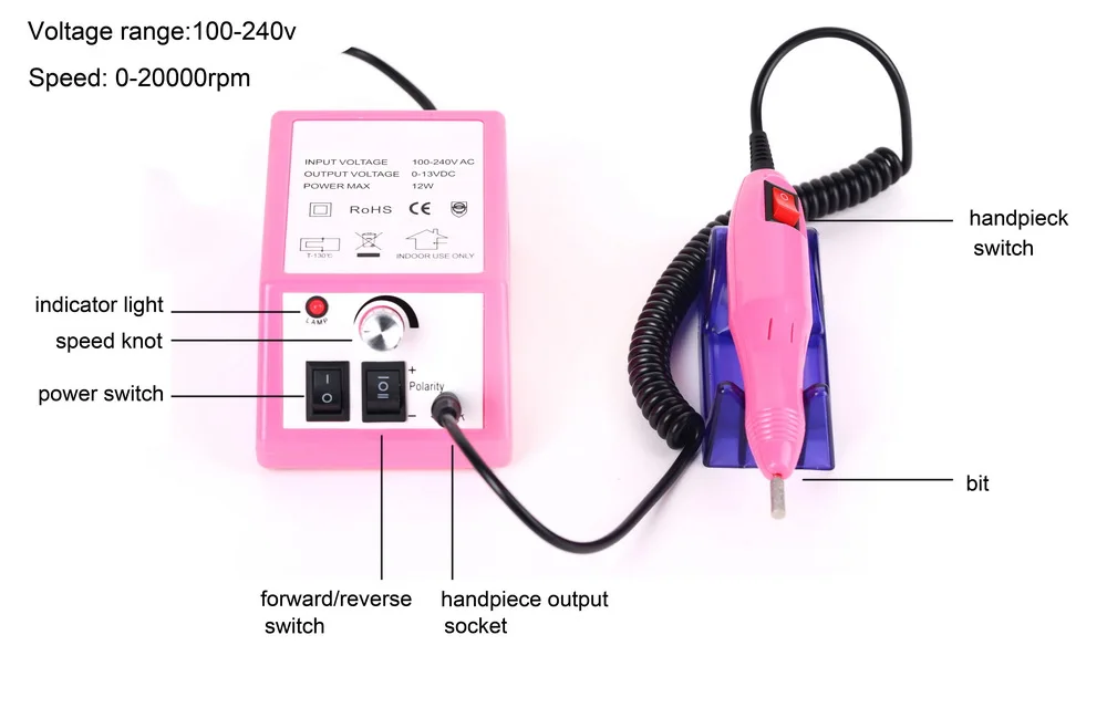 Профессиональные аксессуары электрическая машинка для маникюра ногтей DIY