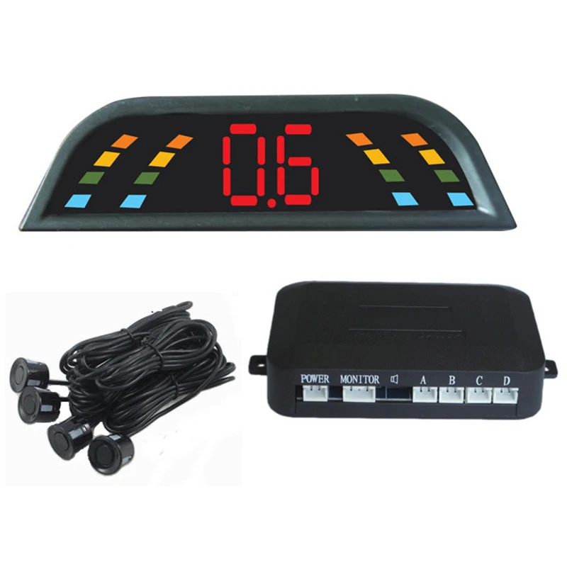 Система парковки Автомобильная с 4 датчиками и светодиодным дисплеем 6